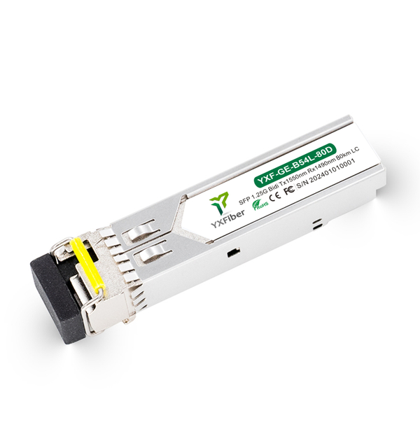 1.25G SFP BiDi Tx1550nm Rx1490nm 80km LC SC Single Mode Transceiver Compatible with Cisco Mikrotik HPE TP-LINK HP Juniper