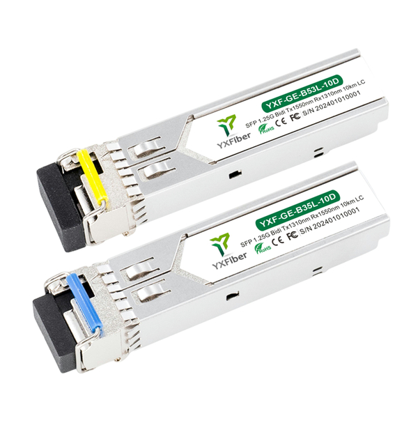 1.25G SFP BiDi 1310nm/1550nm10km LC Single Mode Transceiver Compatible with Cisco Mikrotik HPE TP LINK HP Juniper
