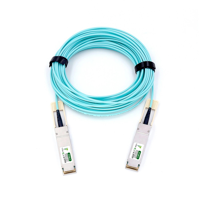 200G AOC Cable QSFP56 To QSFP56 Active Optical Cable Compatible with Cisco Mikrotik HPE TP LINK HP Juniper, Customized Length