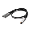 400G QSFPDD to 2x QSFP56 Passive Direct Attach Copper Cable Compatible with Cisco Mikrotik HPE TP-LINK HP Juniper Customized Length