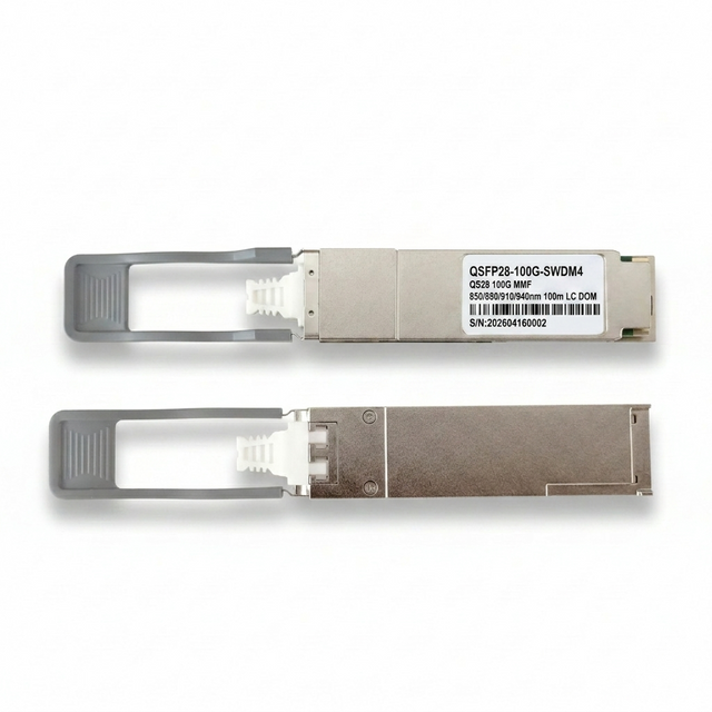 QSFP28 100G SWDM4 100m 850nm LC Compatible with Cisco Mikrotik HPE TP-LINK HP Juniper DDM Fiber Optic Transceivers