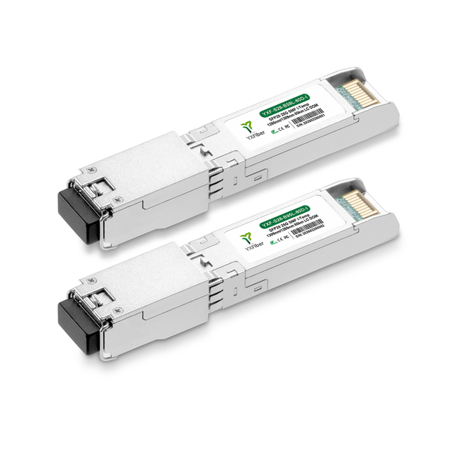 25G SFP28 Bidi 1295nm/1309nm 80km LC Single Mode Transceiver Compatible with Cisco Mikrotik HPE TP-LINK HP Juniper