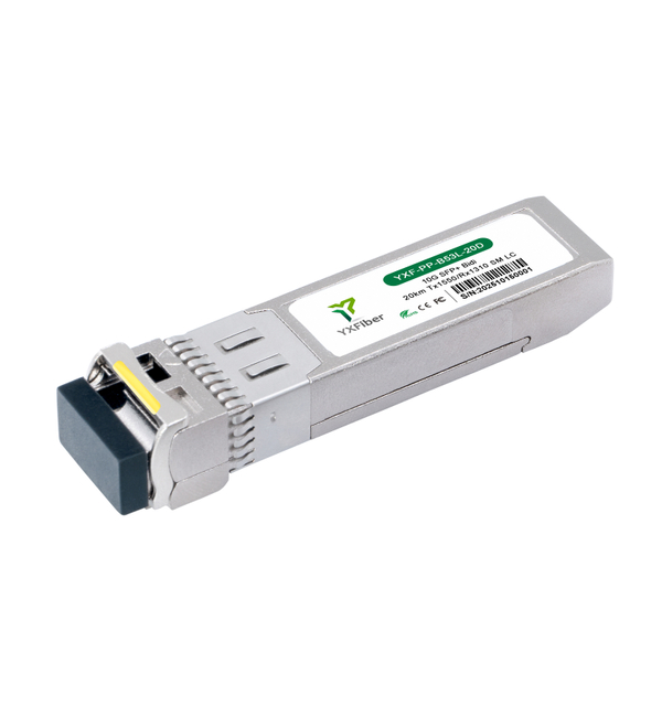 10G SFP+ BiDi Tx1550nm/Rx1310nm 20km LC Single Mode Transceiver Compatible with Cisco Mikrotik HPE TP-LINK HP Juniper