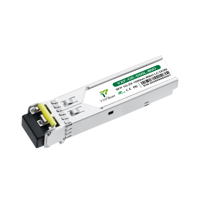 1.25G SFP ZX 1550nm 80km Dual LC Single mode Transceiver Compatible with Cisco Mikrotik HPE TP-LINK HP Juniper