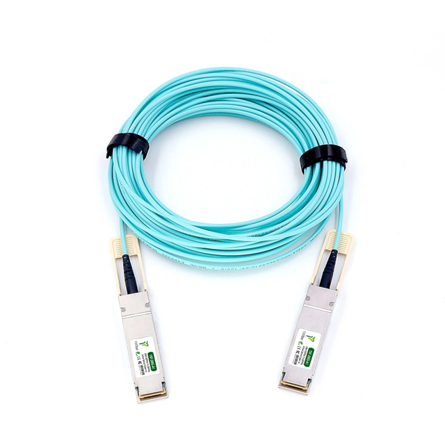 200G AOC Cable QSFP56 To QSFP56 Active Optical Cable Compatible with Cisco Mikrotik HPE TP LINK HP Juniper, Customized Length