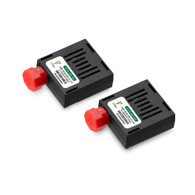 100BASE-BX 1x9 100M SMF 1310nm/1550nm 60km FC Industrial-Temp Transceiver Module