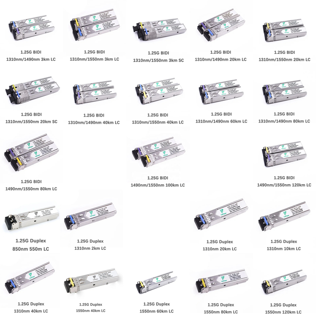 1.25G SFP Module Compatible with Cisco Mikrotik HPE TP LINK HP Juniper