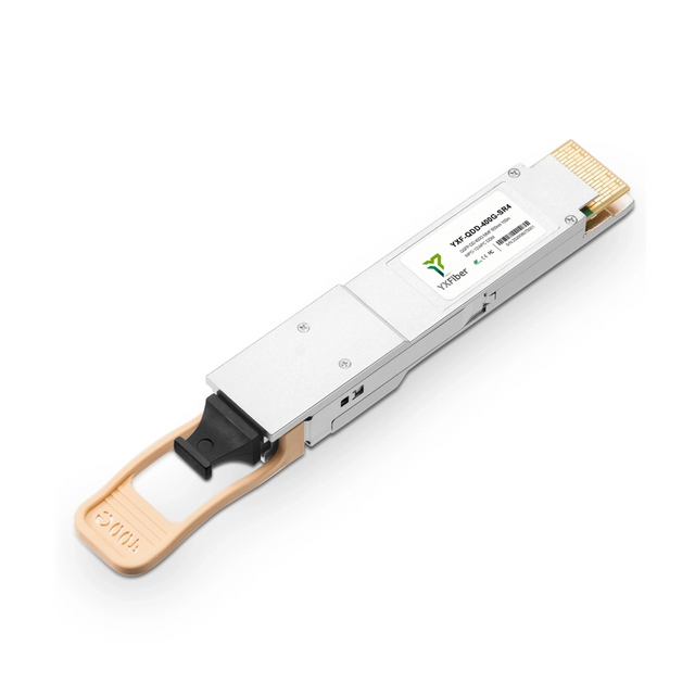 400GBASE-SR4 QSFP-DD PAM4 850nm 100m DOM MPO-12 APC MMF Transceiver Module Compatible with Cisco Mikrotik HPE TP-LINK HP Juniper