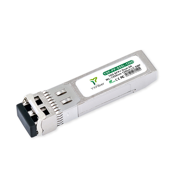 10G SFP+ 1550nm 120km Dual LC Single Mode SFP+ Module Transceiver Compatible with Cisco Mikrotik HPE TP-LINK HP Juniper